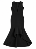 RESALE - Midi-Kleid im Neopren-Schnitt - schwarz