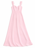 RESALE - Maxi Kleid mit Spitzendetails - rosa