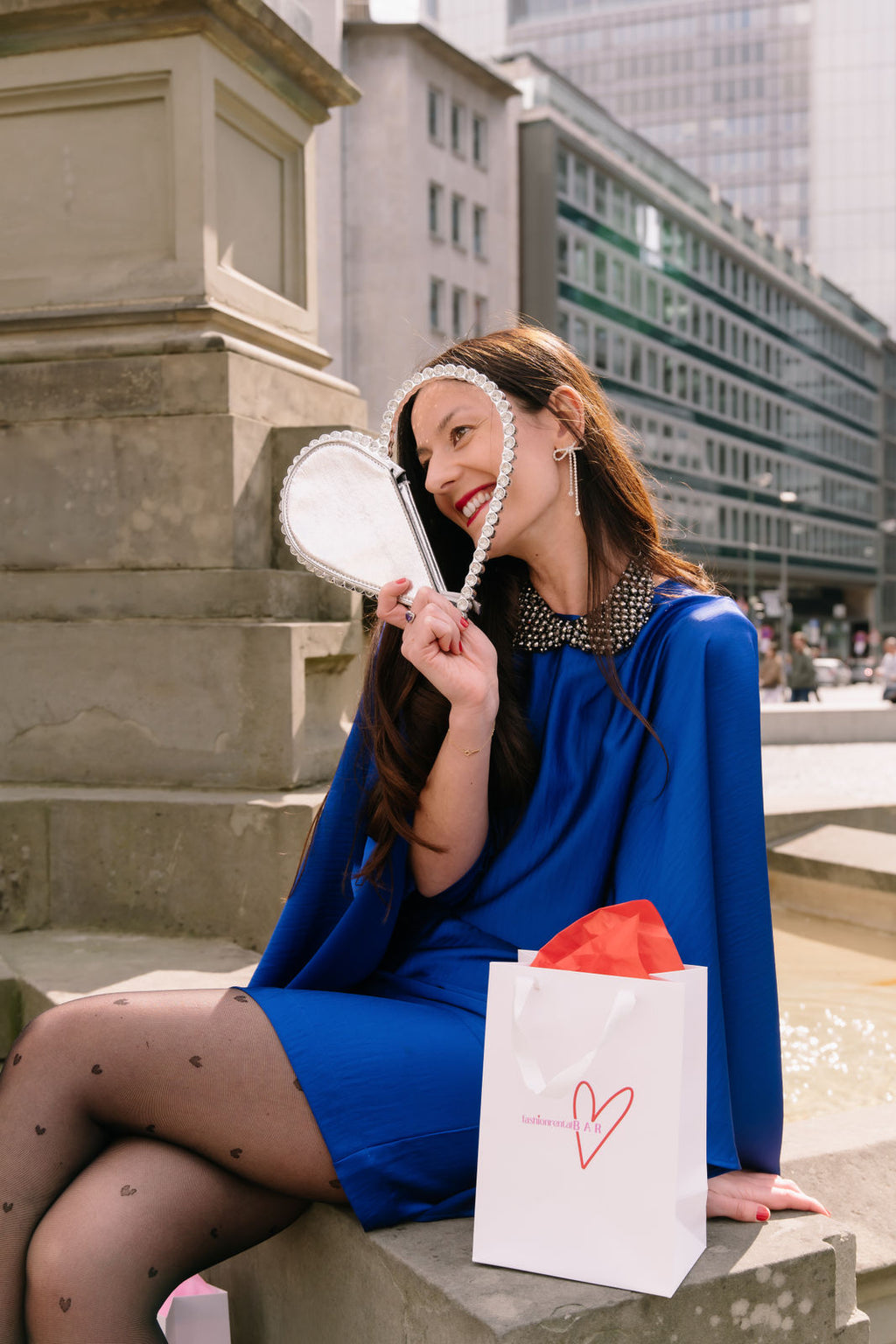 Super-Women Cape-Kleid - royalblau