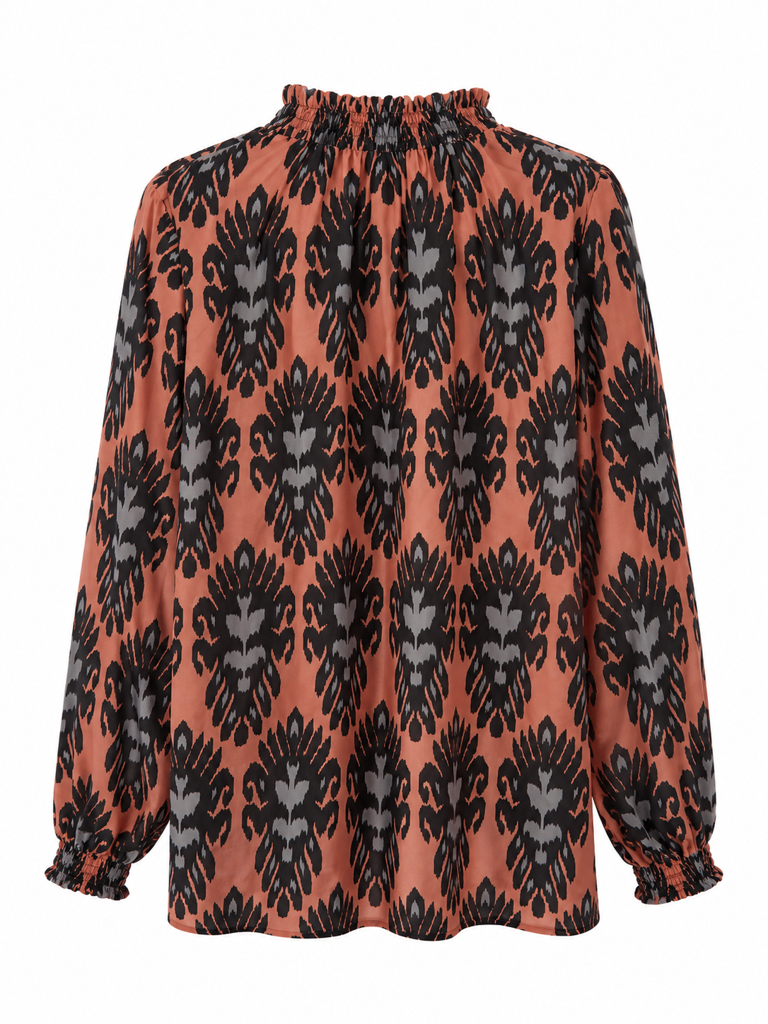 Ikat Seiden Winter-Set - Bronze/eisblau