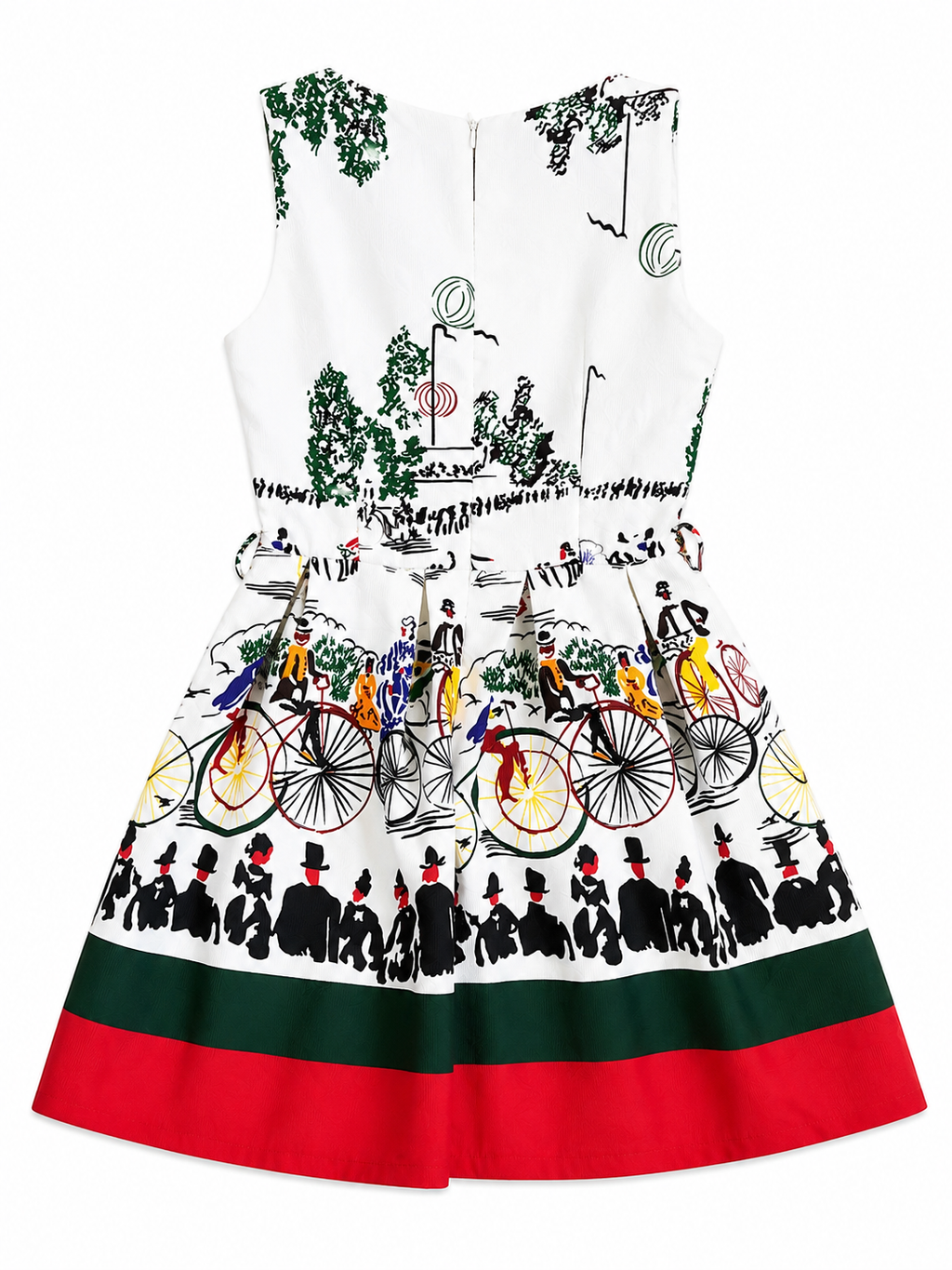 RESALE - Mini-Kleid-Dolce-Vita - weiss/grün/rot