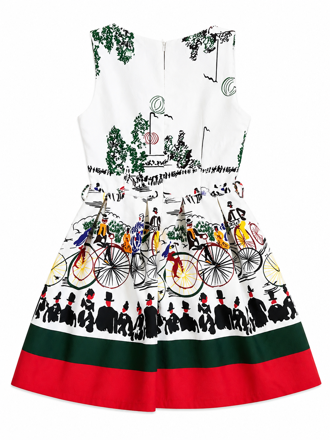 Mini-Kleid-Dolce-Vita - weiss/grün/rot