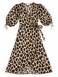 Resale - Midi-Wickelkleid - Leomuster