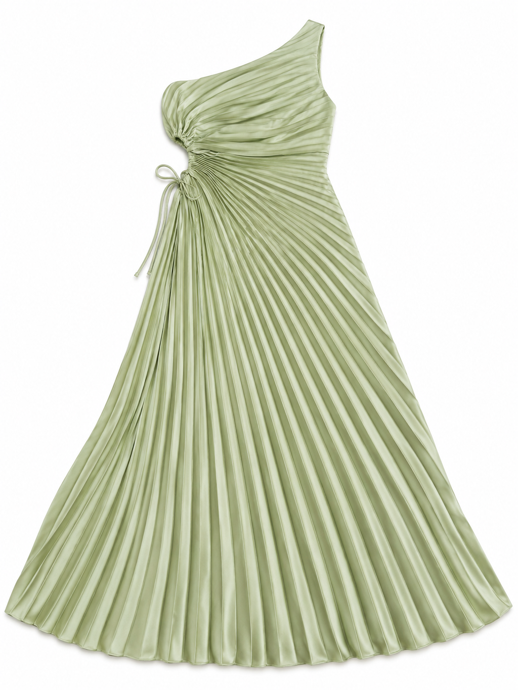 Maxi OneShoulder Kleid - grün