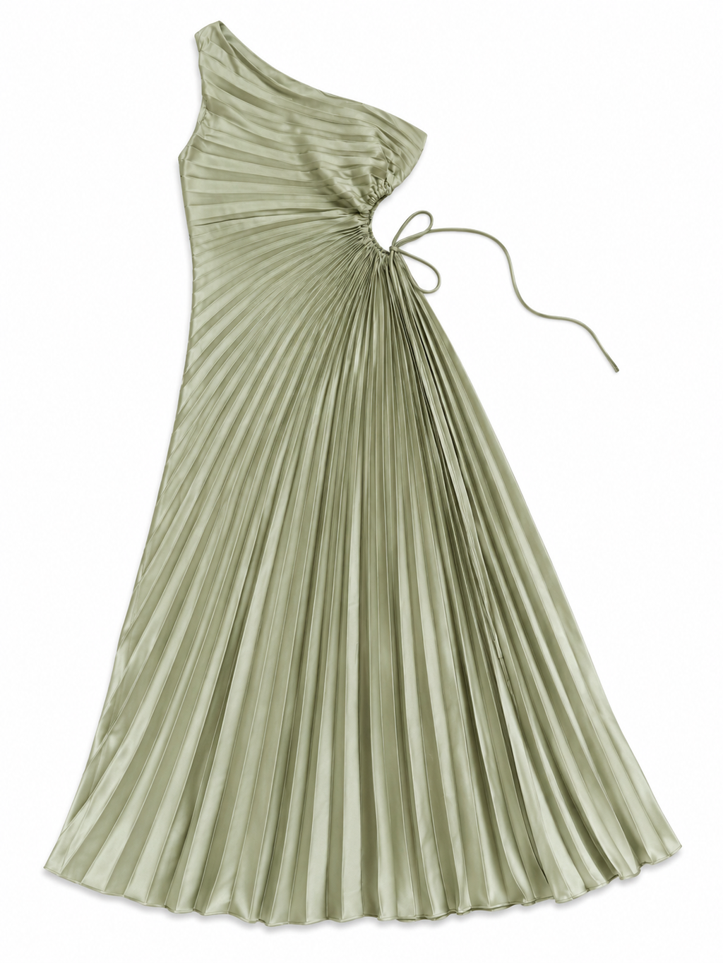 Maxi OneShoulder Kleid - grün
