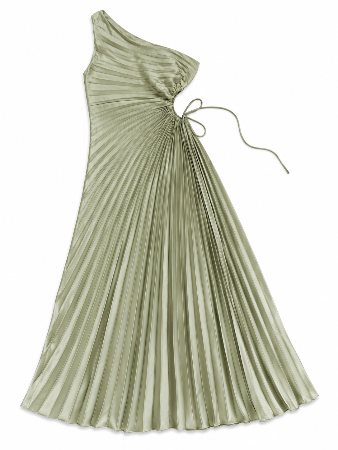 Maxi OneShoulder Kleid - grün