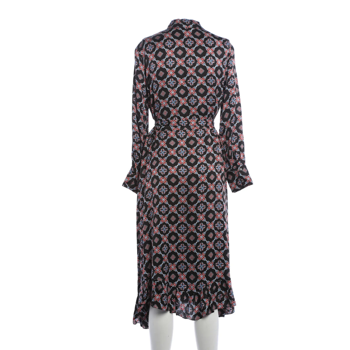 Elegantes langärmliges Kleid - Mehrfarbig
