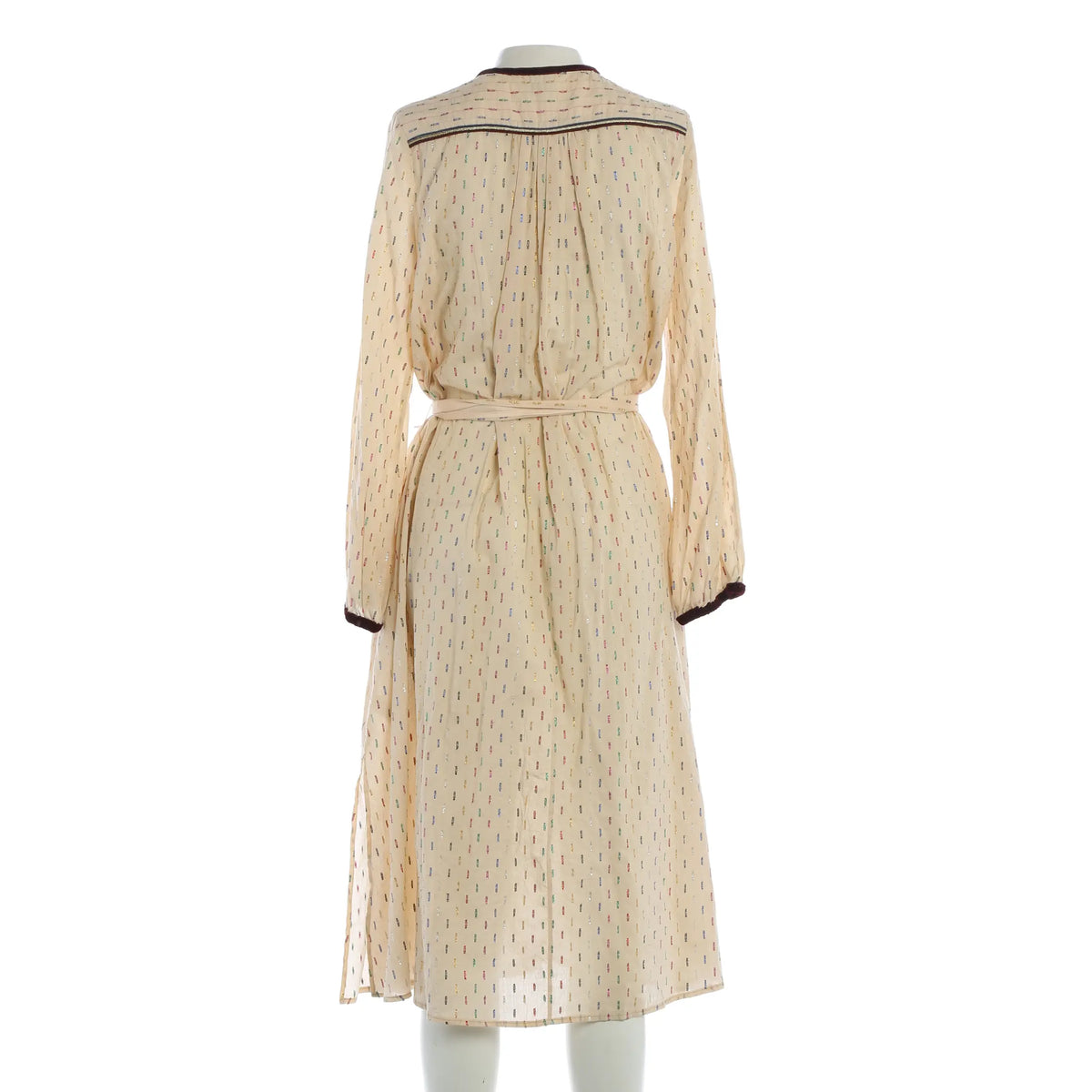 RESALE - Stilvolles Midikleid mit Muster - Creme/Lurex-Muster bunt