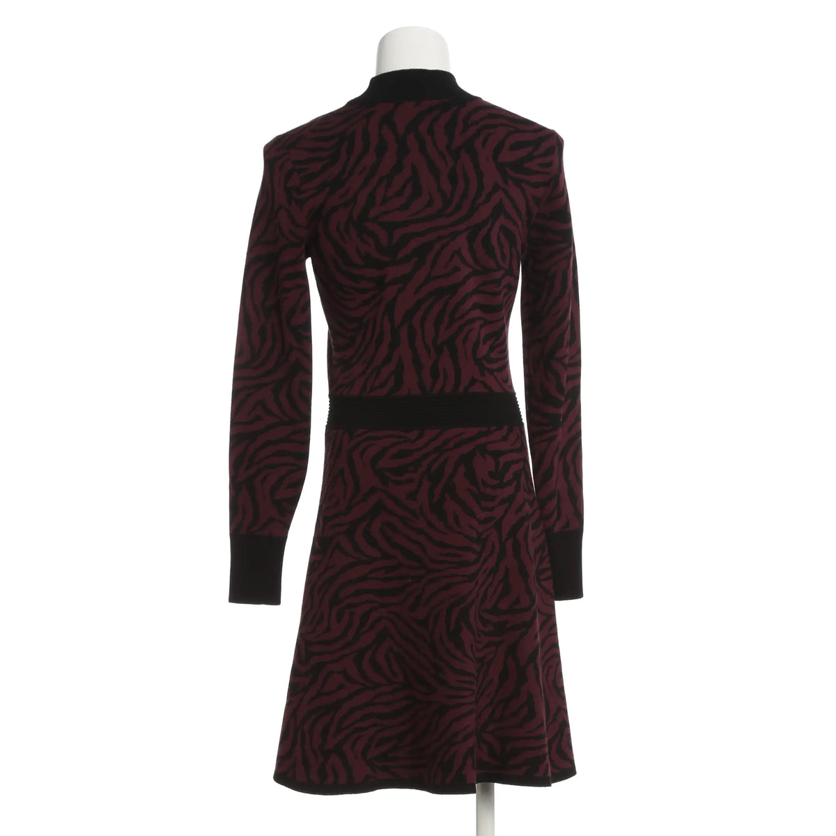 Langärmliges Animal-Print Kleid - bordeaux