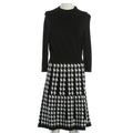RESALE - Langärmliges Kleid Glencheck Karo - schwarz/weiß