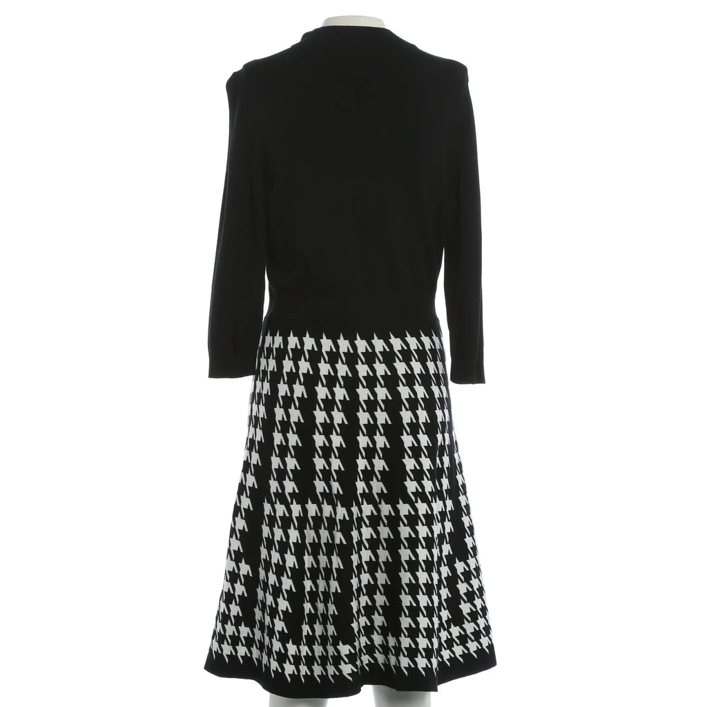 Langärmliges Kleid Glencheck Karo - schwarz/weiß