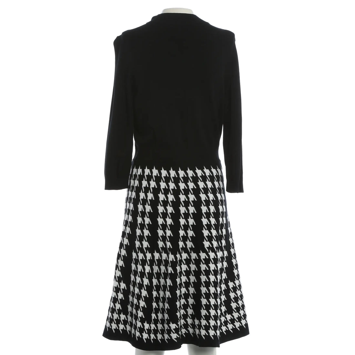 Langärmliges Kleid Glencheck Karo - schwarz/weiß