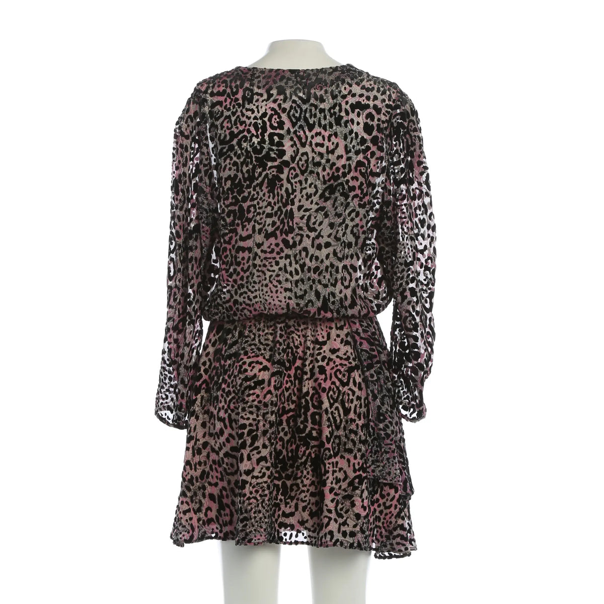 Elegantes Leo-Cocktailkleid mit femininer Note - Schwarz/Rosa