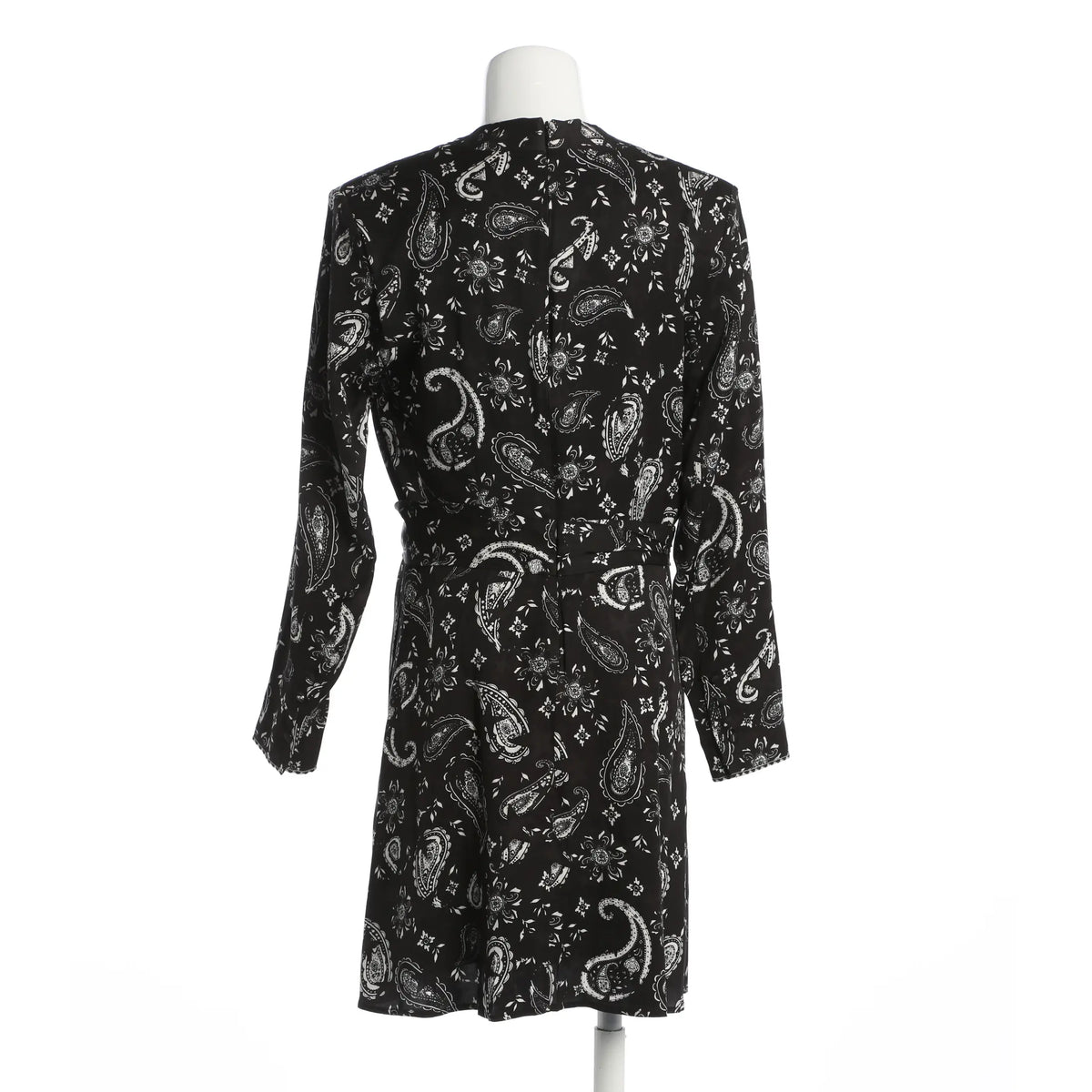 Elegantes Wickelkleid mit modernem Schnitt - Schwarz/Weiß Bandana-Muster