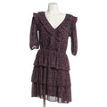 RESALE - Elegantes Stufen-Midikleid mit Muster - pink/lila Blumenmuster