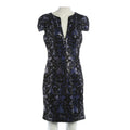 RESALE - Kurzärmliges Pailetten Cocktailkleid - Blau/Schwarz