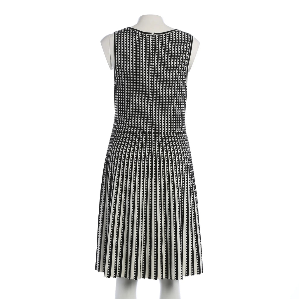 RESALE - Elegantes schwarzes Midikleid - Schwarz/Weiß