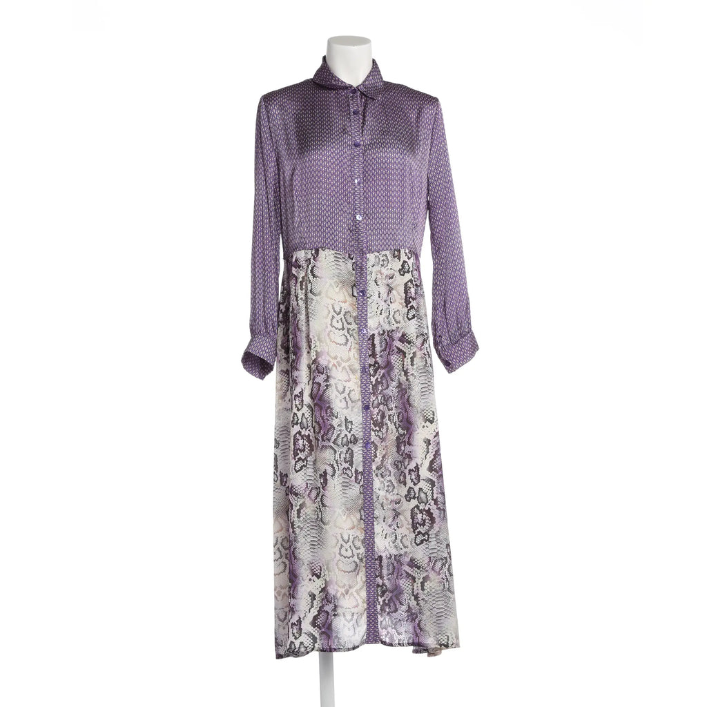 Elegantes Hemdkleid mit Muster - Mehrfarbig