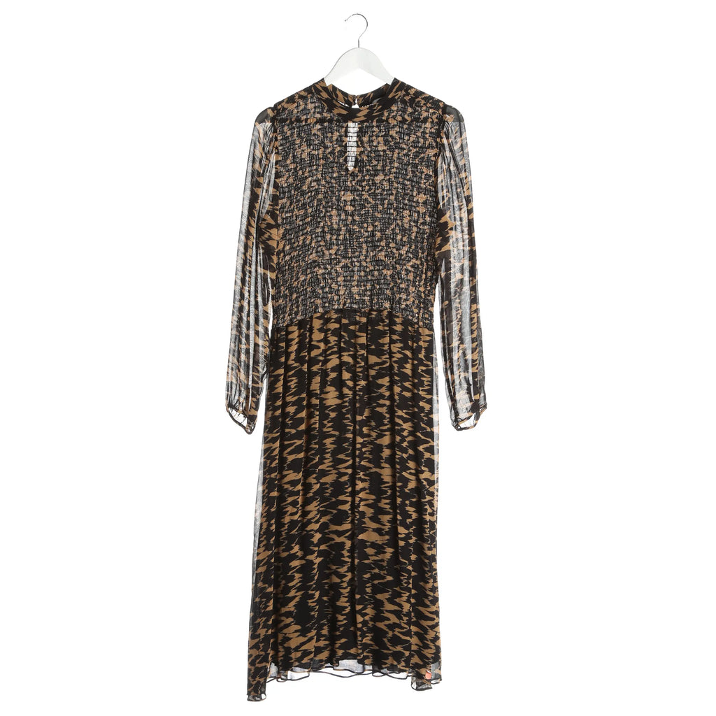 RESALE - Elegantes Cocktailkleid in sanfter Farbnuance - Braun/schwarz