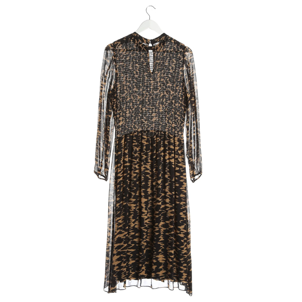 RESALE - Elegantes Cocktailkleid in sanfter Farbnuance - Braun/schwarz
