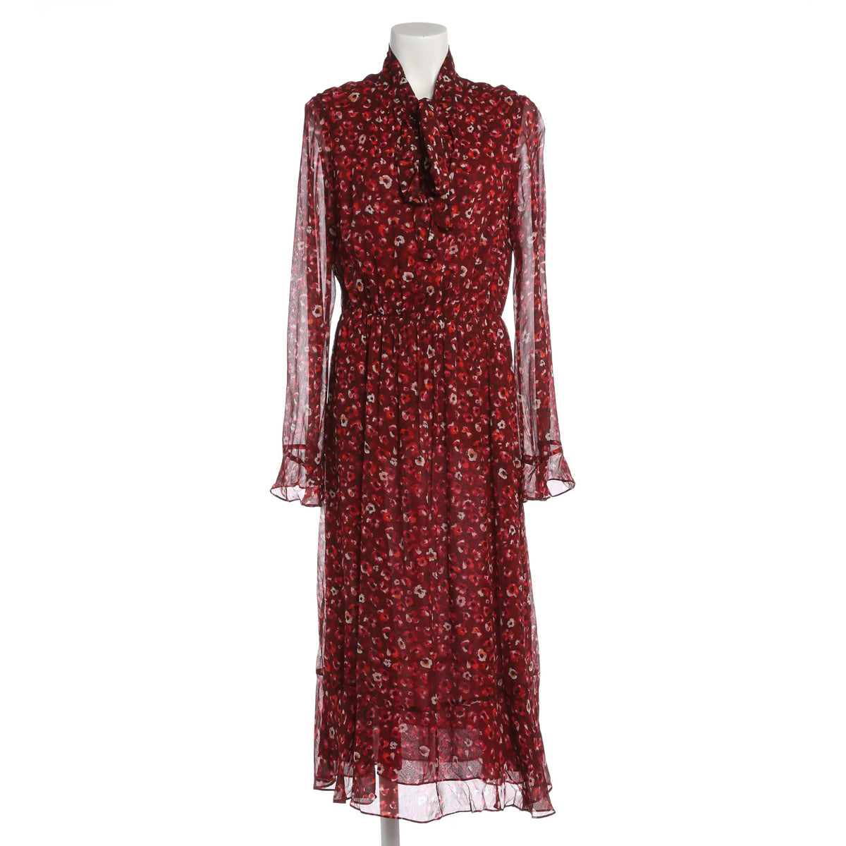 Elegantes Cocktailkleid mit modernem Blumen-Design - rot