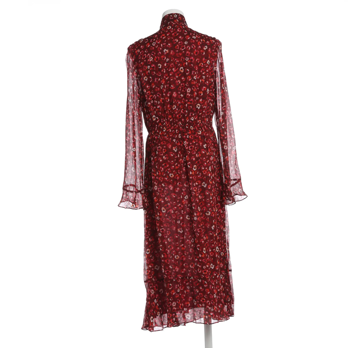 Elegantes Cocktailkleid mit modernem Blumen-Design - rot