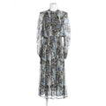 RESALE - Leo-Tafft-Kleid - weiß/blau/schwarz