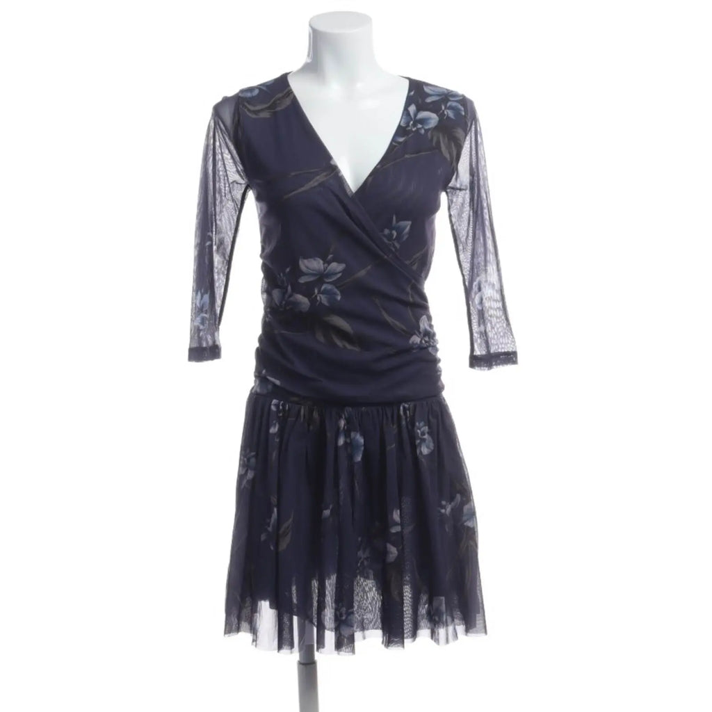 RESALE - Modernes Midikleid mit Print - dunkelblau/Blumenmuster
