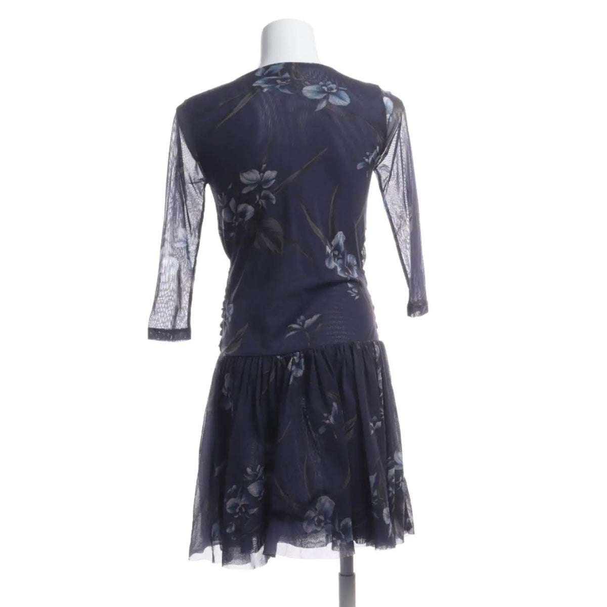 RESALE - Modernes Midikleid mit Print - dunkelblau/Blumenmuster