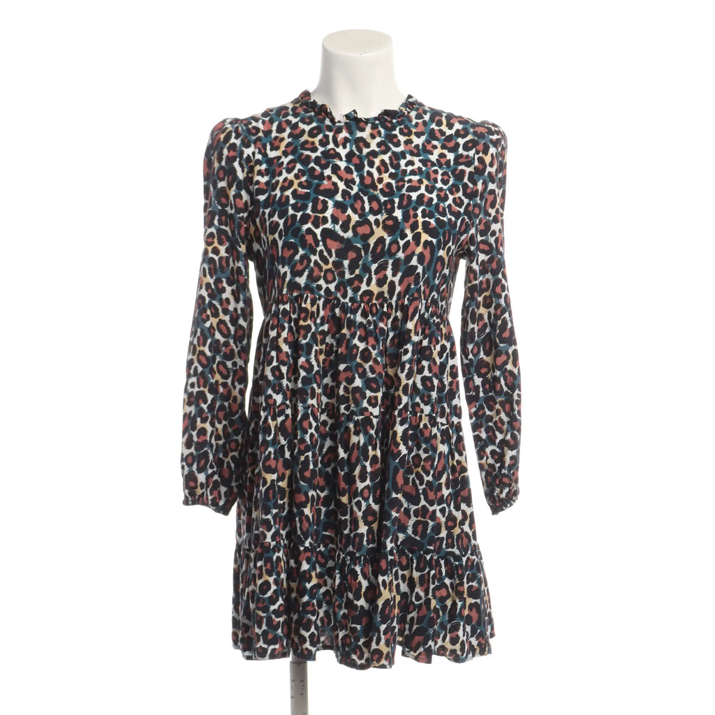 Leo-Minikleid - braun/beige/blau/weiß