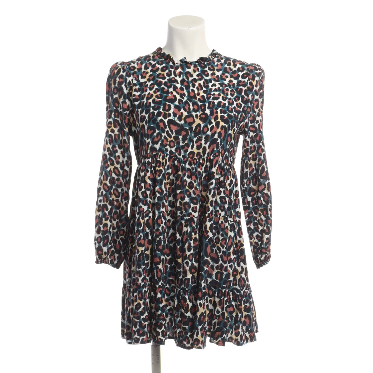 Leo-Minikleid - braun/beige/blau/weiß
