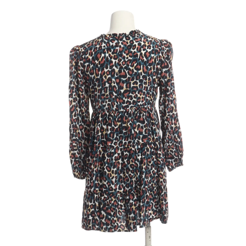Leo-Minikleid - braun/beige/blau/weiß