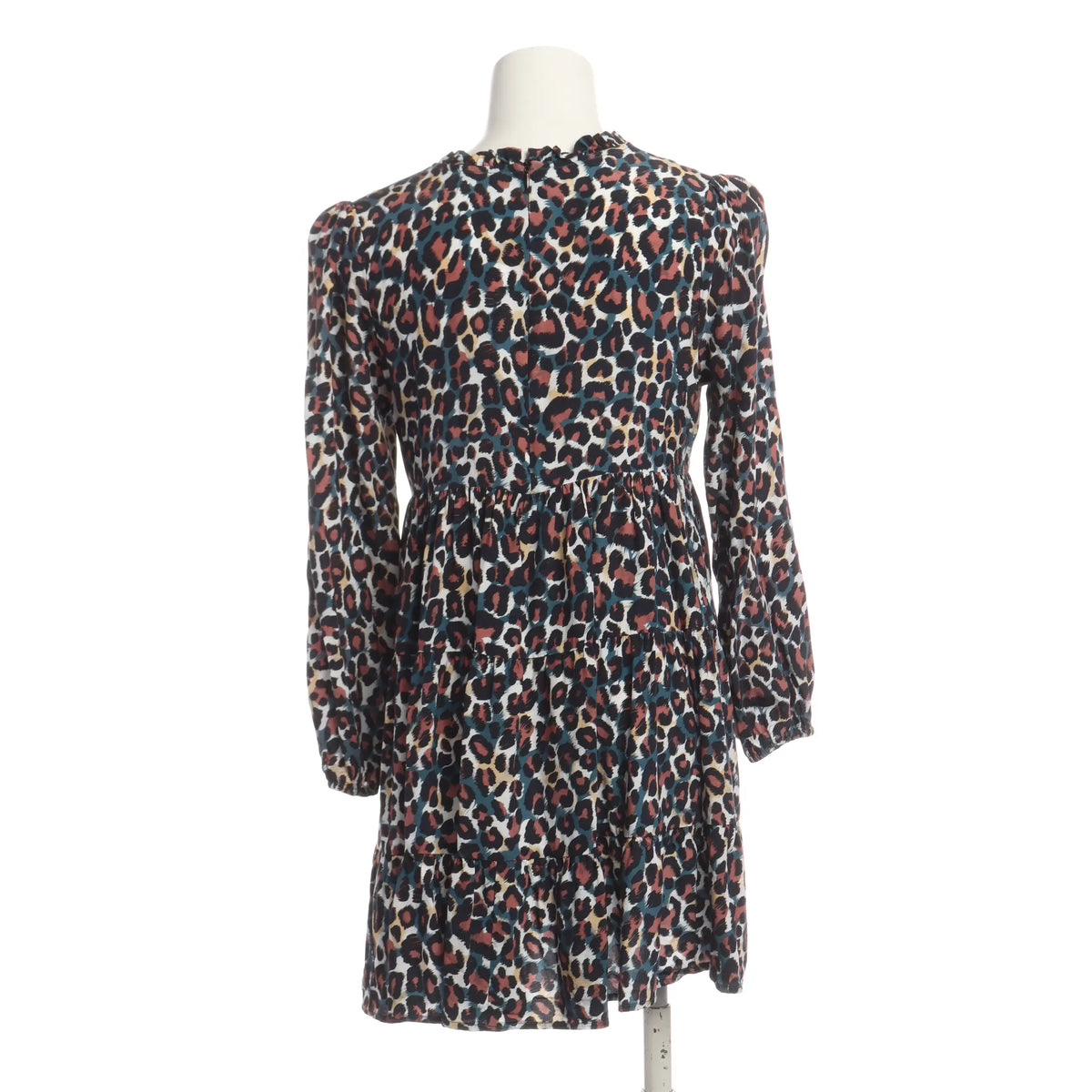 Leo-Minikleid - braun/beige/blau/weiß