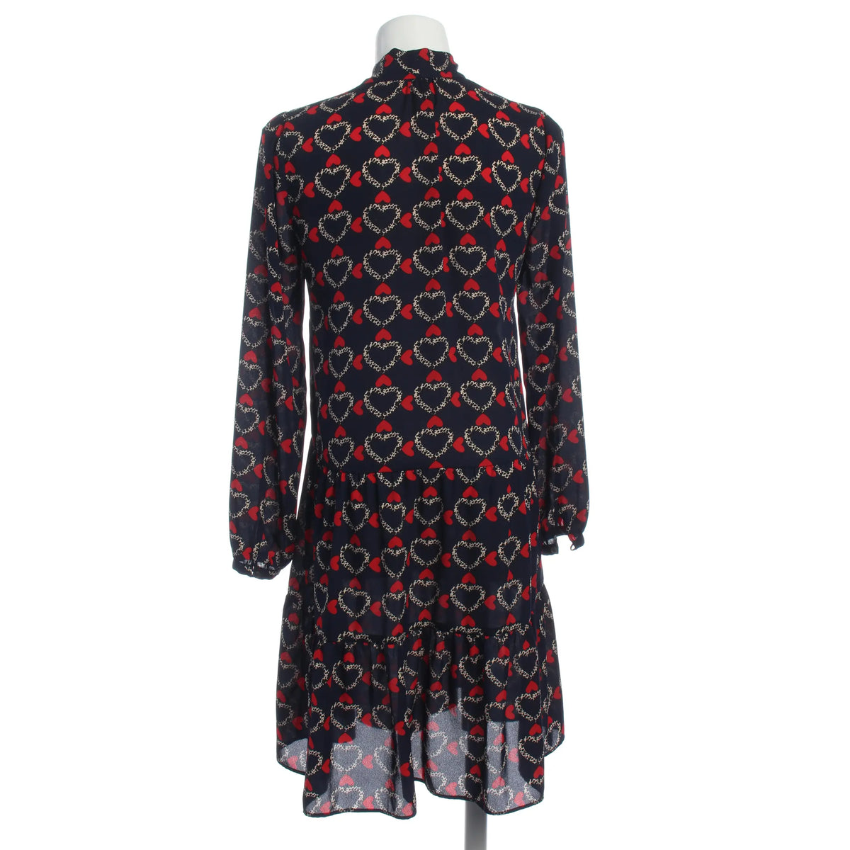 Herzchen-Leo Kleid - Dunkelblau/Rot