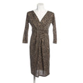 RESALE - Midikleid mit Leo-Print - Dunkelbraun/Beige
