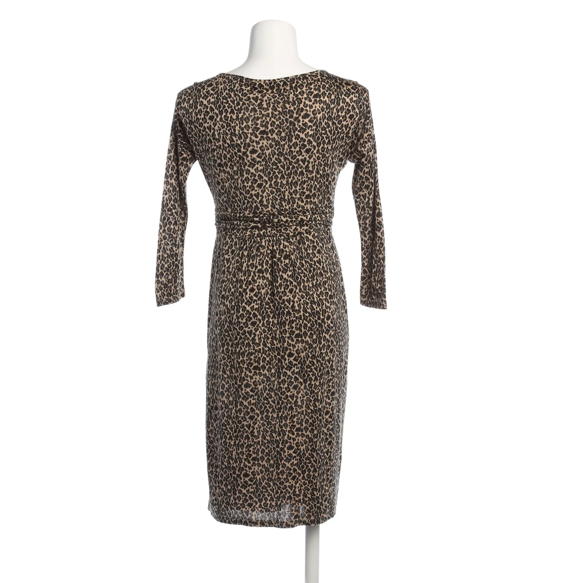 RESALE - Midikleid mit Leo-Print - Dunkelbraun/Beige
