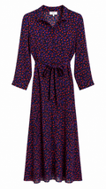 RESALE - Maternity-Midi-Leo-Kleid - Royalblau/rot