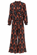 RESALE - Ikat Seiden Winter-Set - Bronze/eisblau