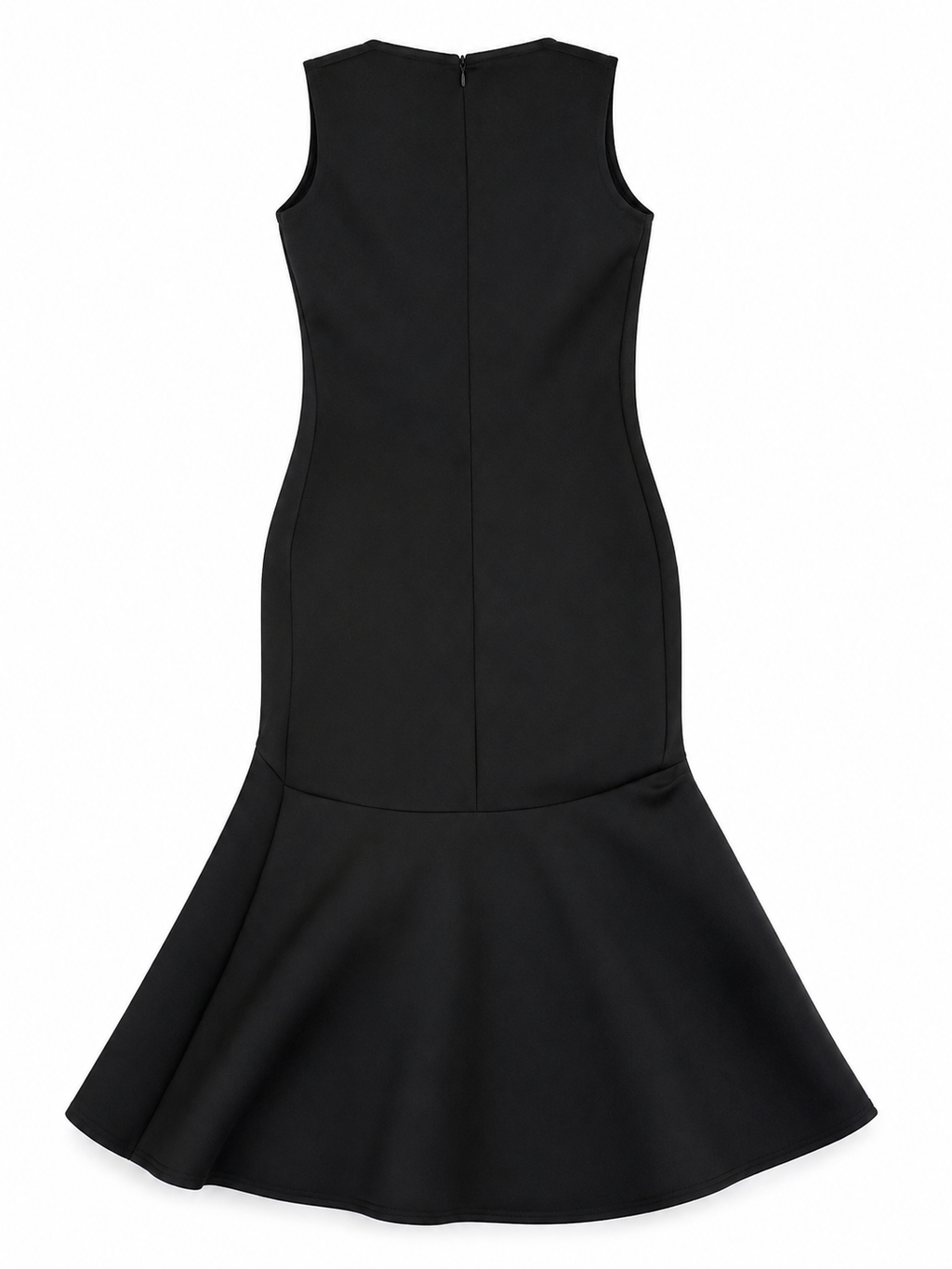 Midi-Kleid im Neopren-Schnitt - schwarz