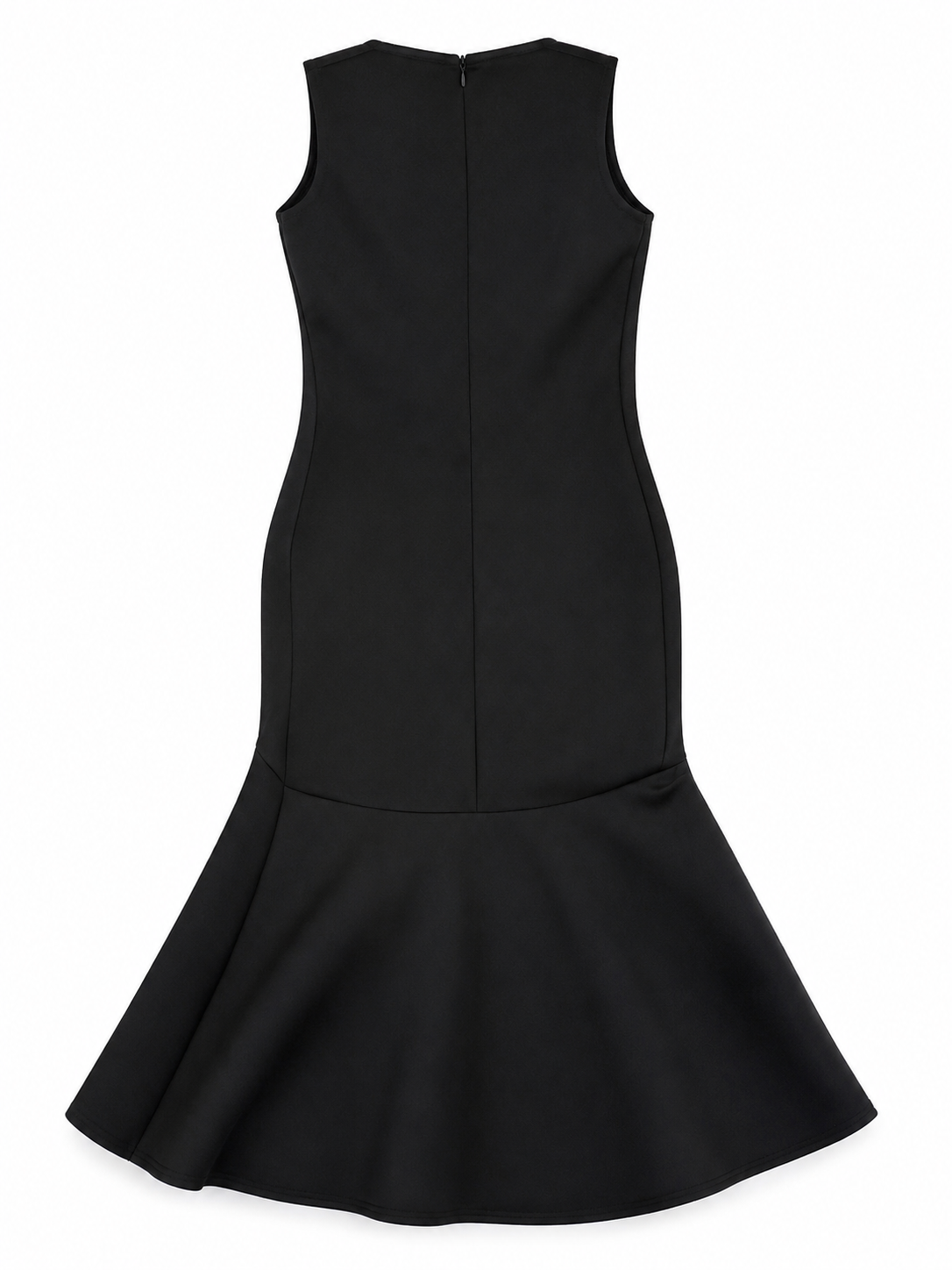 Midi-Kleid im Neopren-Schnitt - schwarz