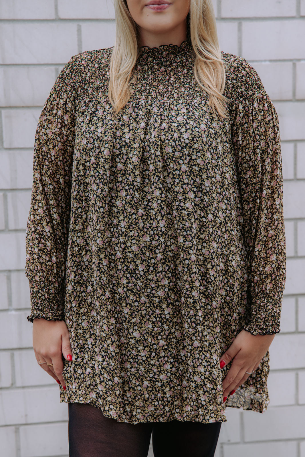 Mini Blumen-Kleid - mehrfarbig