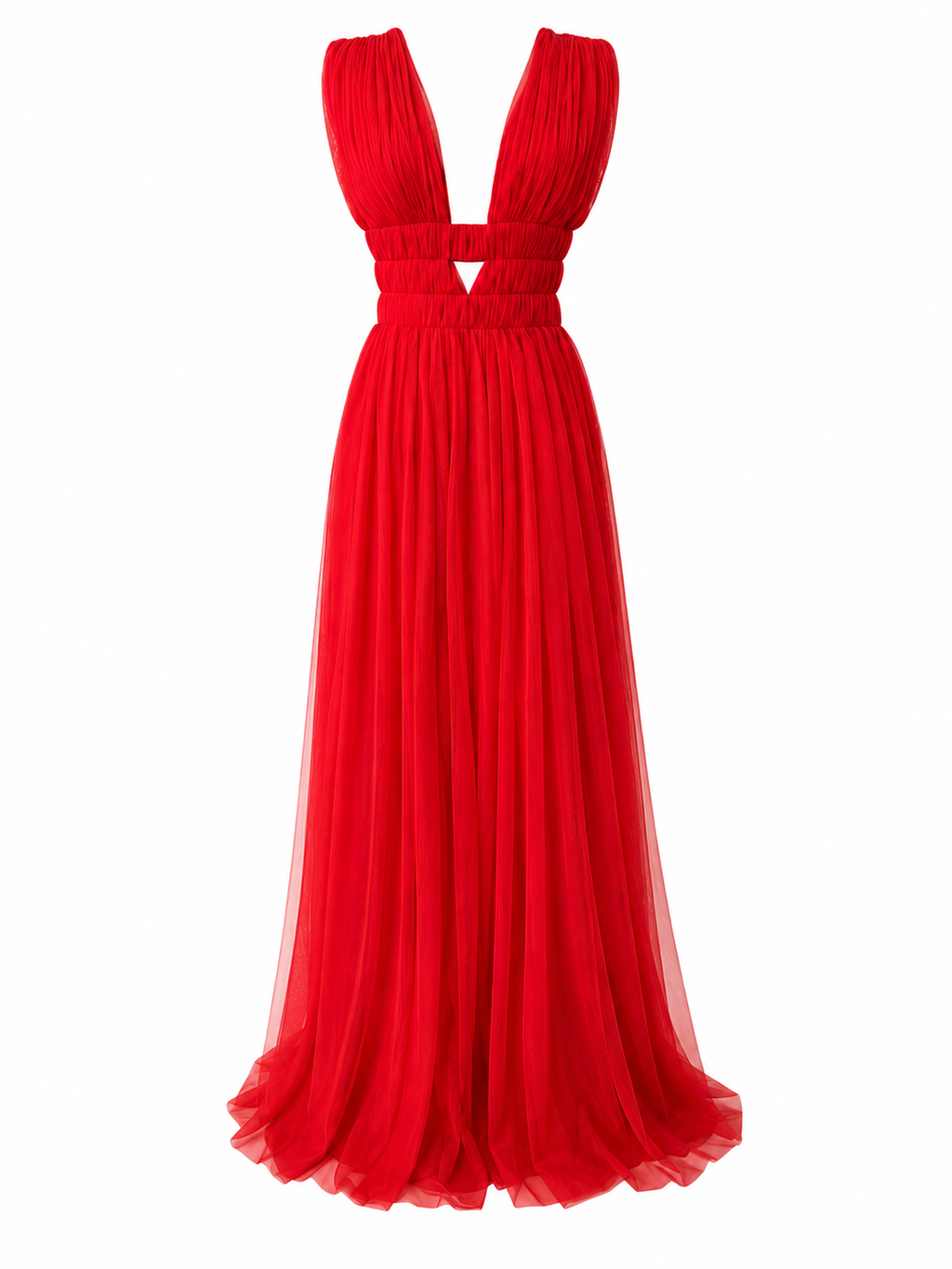 RESALE - Elegantes griechisches Maxi-Ballkleid - rot